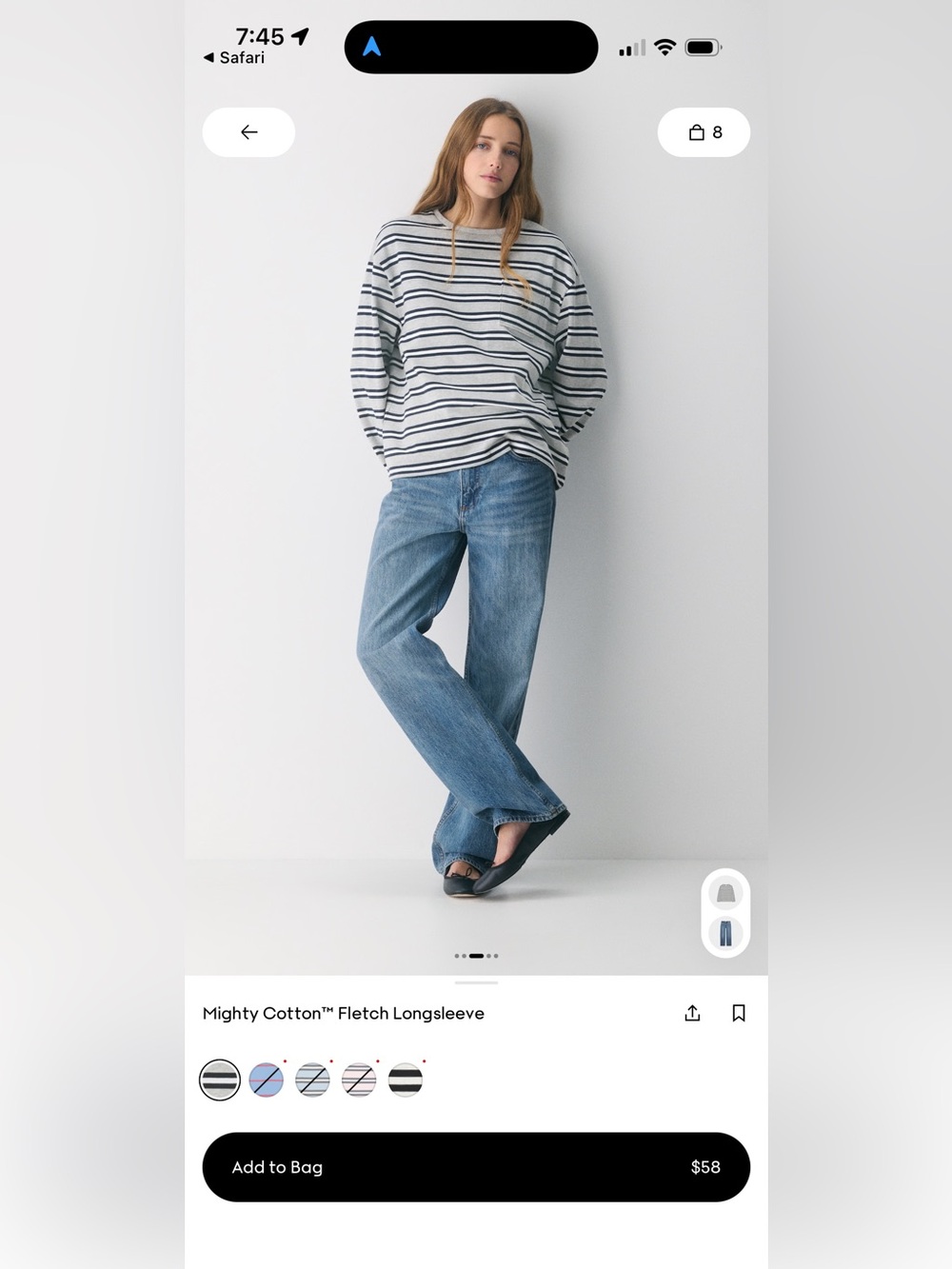 Aritzia mighty cotton fletch long sleeve